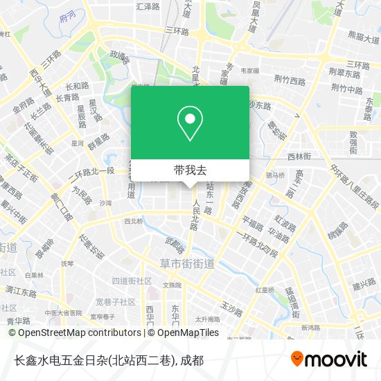 长鑫水电五金日杂(北站西二巷)地图