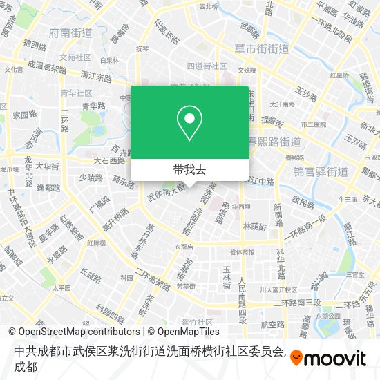 中共成都市武侯区浆洗街街道洗面桥横街社区委员会地图