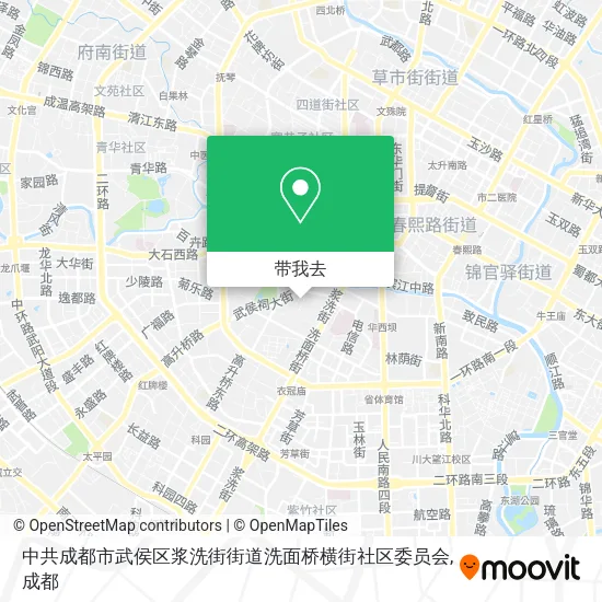 中共成都市武侯区浆洗街街道洗面桥横街社区委员会地图