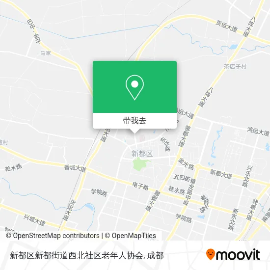 新都区新都街道西北社区老年人协会地图