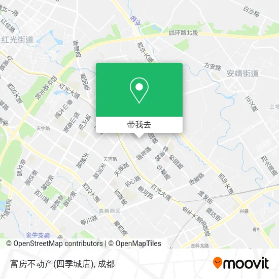 富房不动产(四季城店)地图