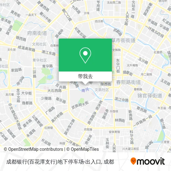 成都银行(百花潭支行)地下停车场-出入口地图