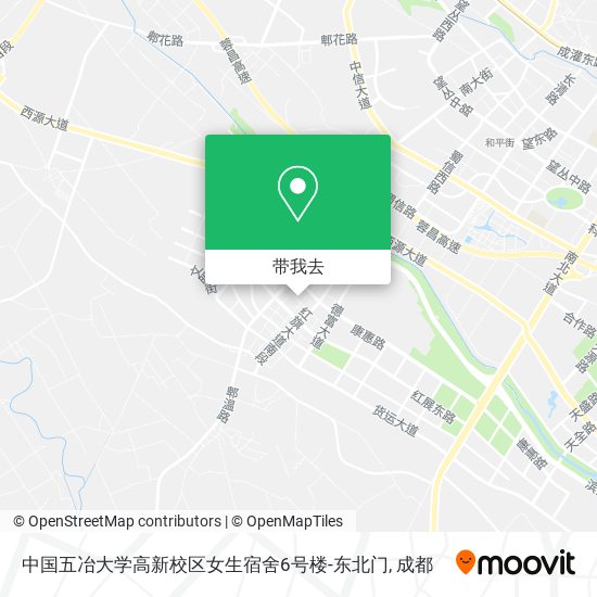中国五冶大学高新校区女生宿舍6号楼-东北门地图