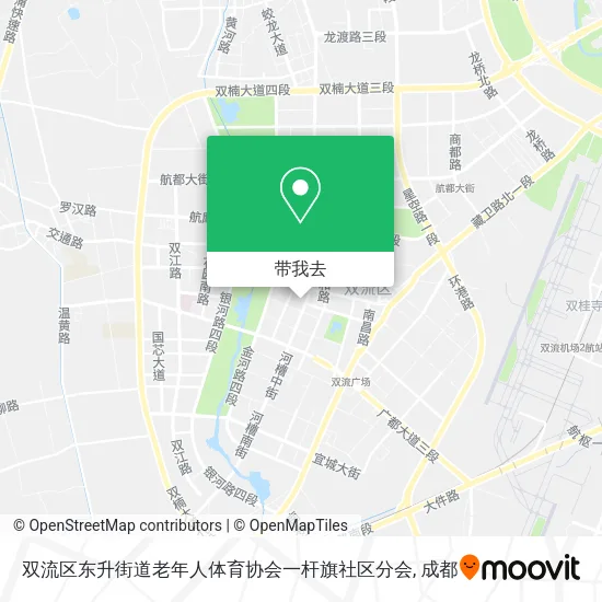 双流区东升街道老年人体育协会一杆旗社区分会地图