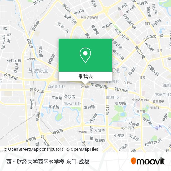 西南财经大学西区教学楼-东门地图