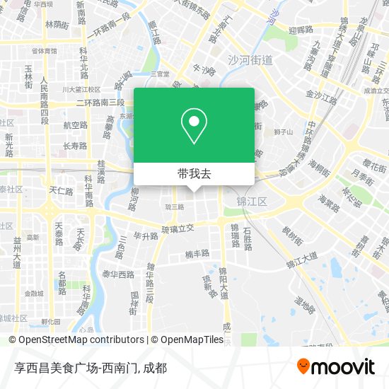享西昌美食广场-西南门地图