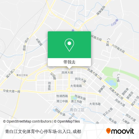 青白江文化体育中心停车场-出入口地图