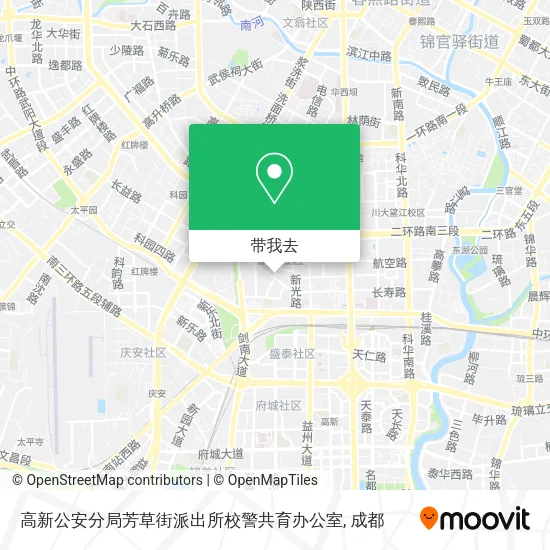 高新公安分局芳草街派出所校警共育办公室地图