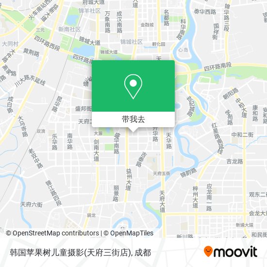韩国苹果树儿童摄影(天府三街店)地图