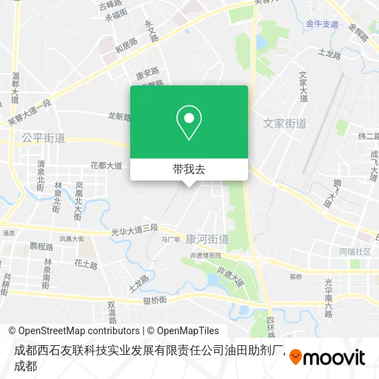 成都西石友联科技实业发展有限责任公司油田助剂厂地图