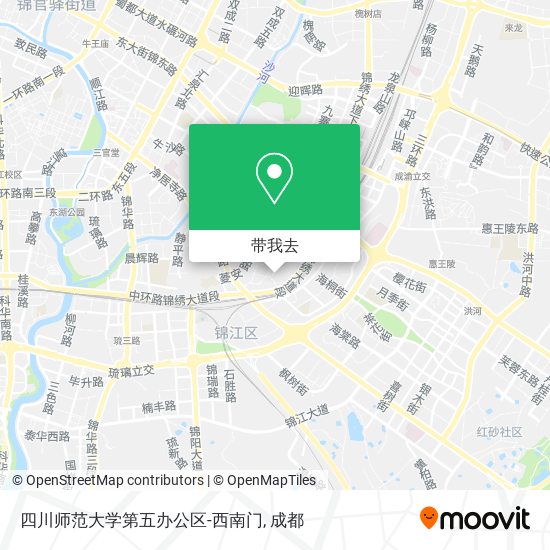 四川师范大学第五办公区-西南门地图