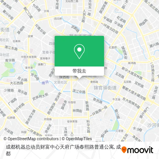 成都机器总动员财富中心天府广场春熙路普通公寓地图