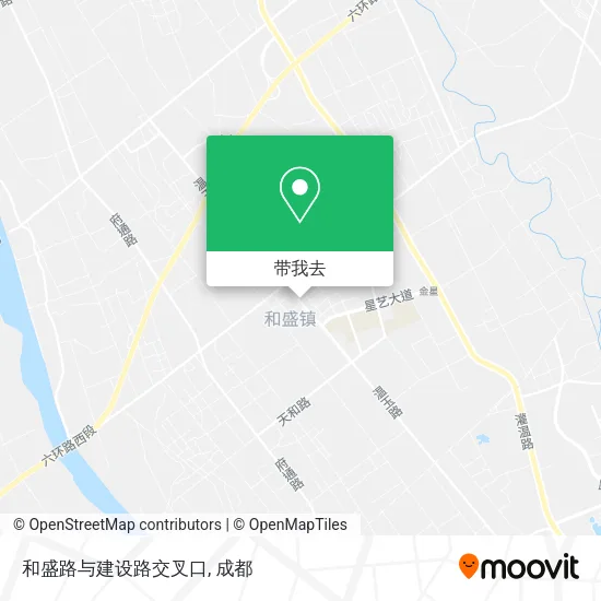 和盛路与建设路交叉口地图