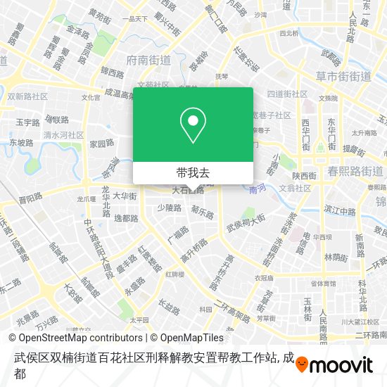 武侯区双楠街道百花社区刑释解教安置帮教工作站地图