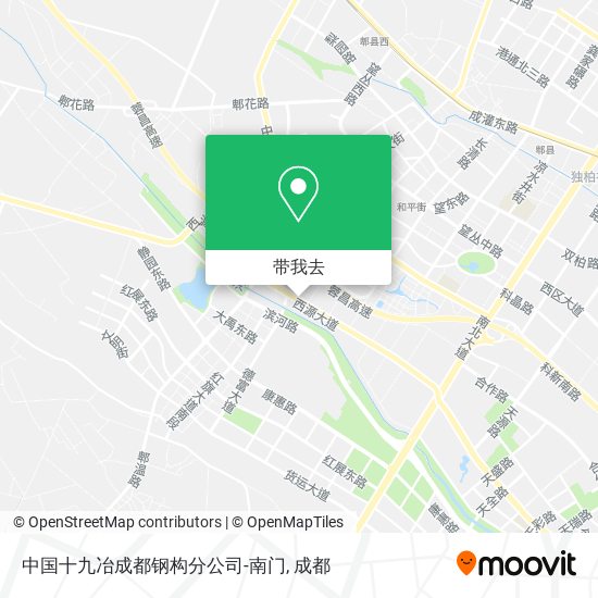 中国十九冶成都钢构分公司-南门地图