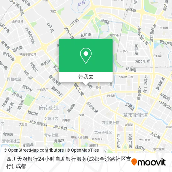 四川天府银行24小时自助银行服务(成都金沙路社区支行)地图