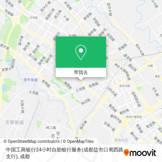 中国工商银行24小时自助银行服务(成都盐市口蜀西路支行)地图