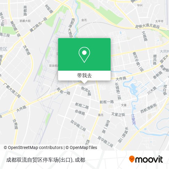 成都双流自贸区停车场(出口)地图