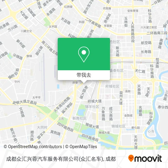 成都众汇兴蓉汽车服务有限公司(众汇名车)地图
