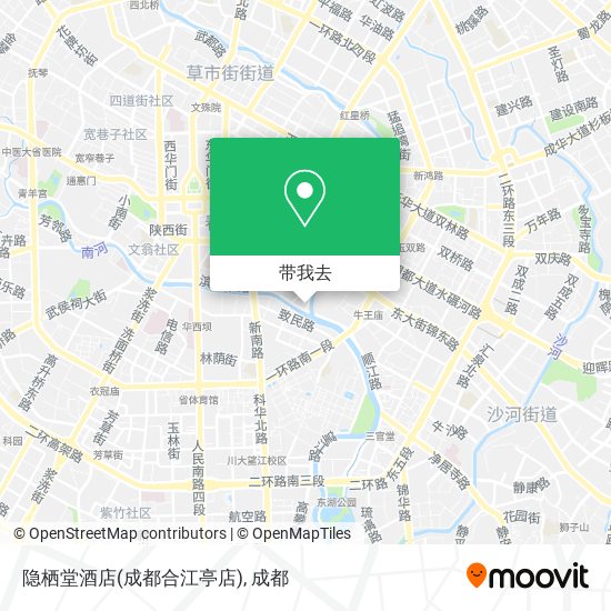 隐栖堂酒店(成都合江亭店)地图