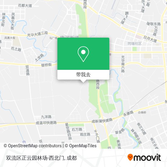 双流区正云园林场-西北门地图