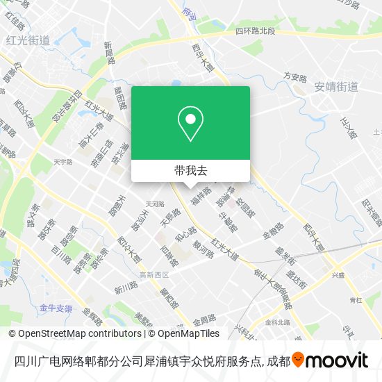 四川广电网络郫都分公司犀浦镇宇众悦府服务点地图