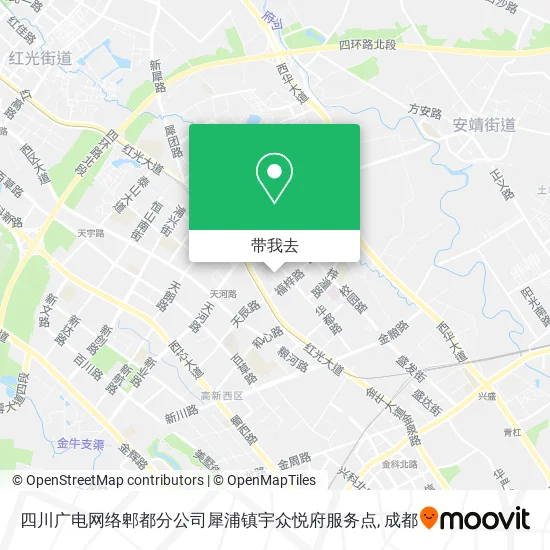 四川广电网络郫都分公司犀浦镇宇众悦府服务点地图
