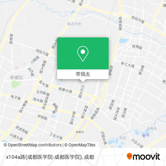 x104a路(成都医学院-成都医学院)地图