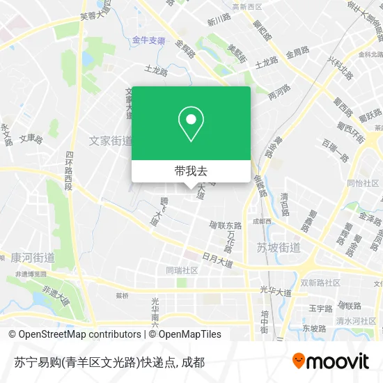 苏宁易购(青羊区文光路)快递点地图