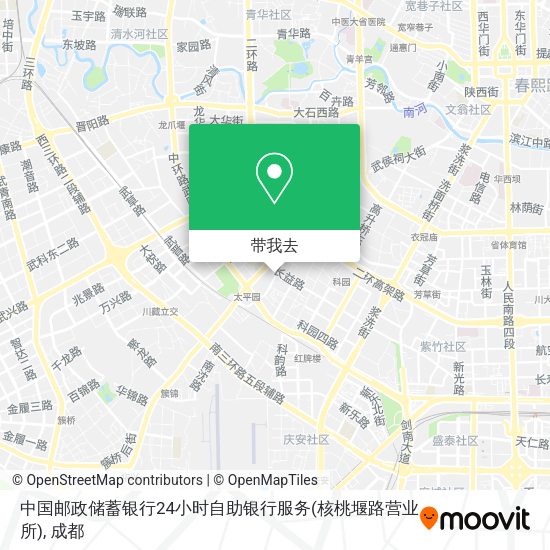 中国邮政储蓄银行24小时自助银行服务(核桃堰路营业所)地图