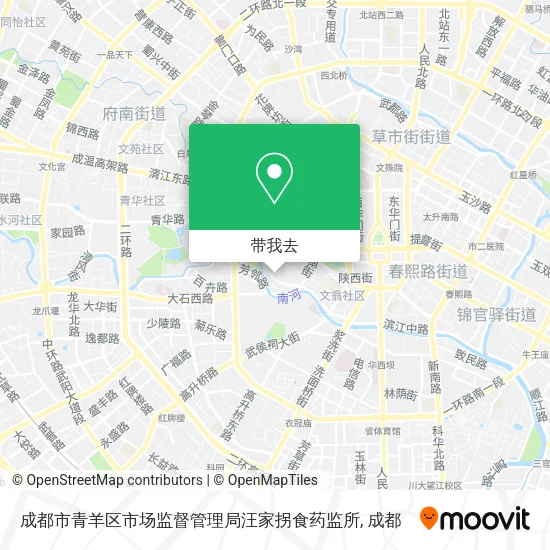 成都市青羊区市场监督管理局汪家拐食药监所地图
