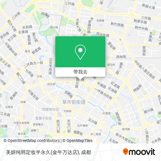美妍纯韩定妆半永久(金牛万达店)地图
