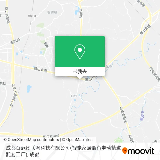 成都百冠物联网科技有限公司(智能家居窗帘电动轨道配套工厂)地图