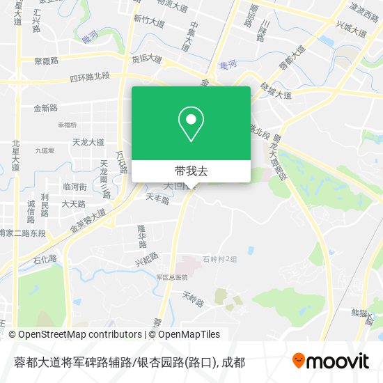 蓉都大道将军碑路辅路/银杏园路(路口)地图