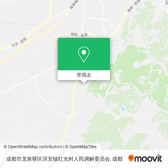 成都市龙泉驿区洪安镇红光村人民调解委员会地图