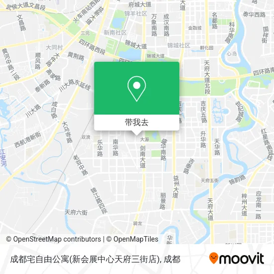 成都宅自由公寓(新会展中心天府三街店)地图