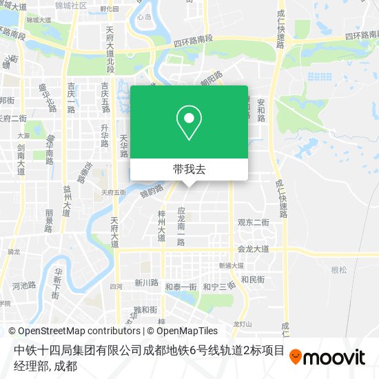 中铁十四局集团有限公司成都地铁6号线轨道2标项目经理部地图