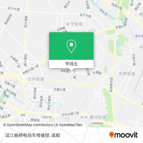 温江杨师电动车维修部地图