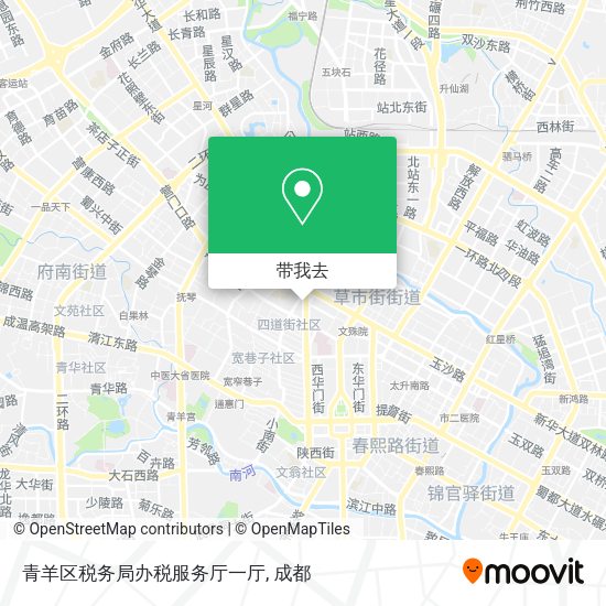 青羊区税务局办税服务厅一厅地图
