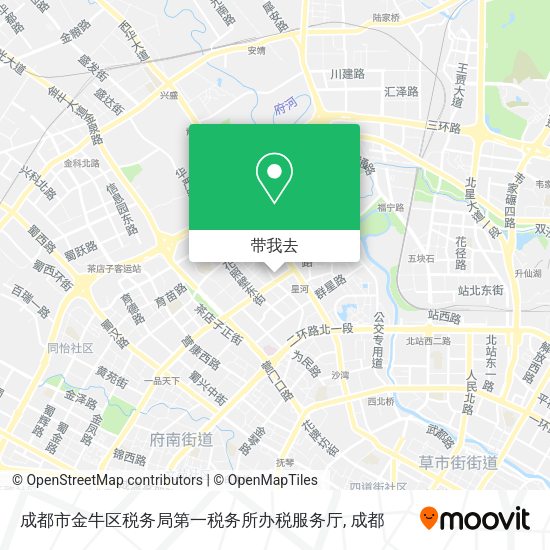 成都市金牛区税务局第一税务所办税服务厅地图