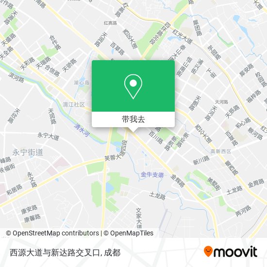 西源大道与新达路交叉口地图