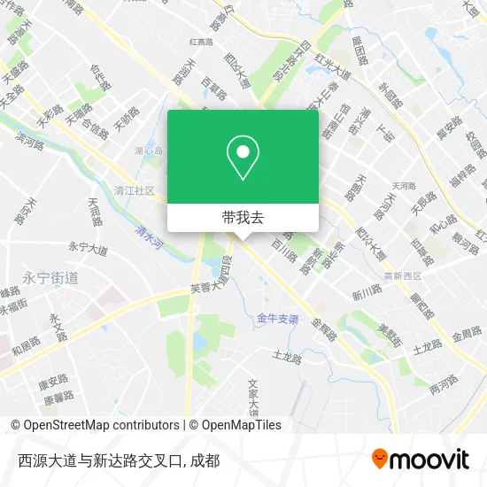 西源大道与新达路交叉口地图