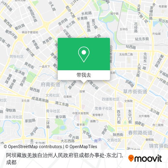 阿坝藏族羌族自治州人民政府驻成都办事处-东北门地图