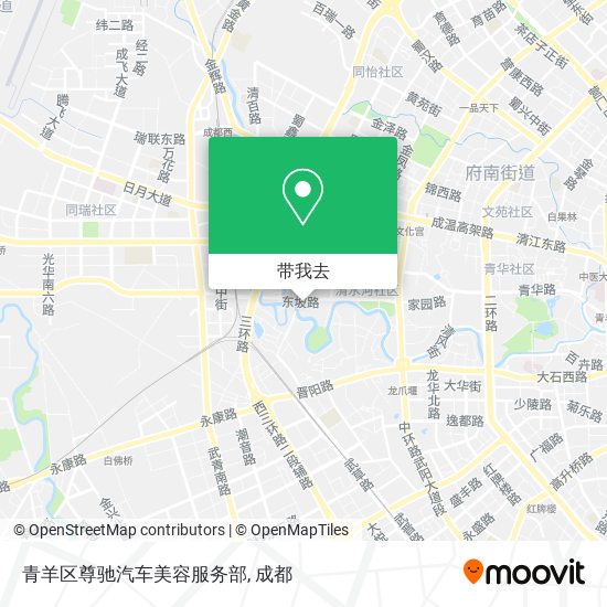 青羊区尊驰汽车美容服务部地图