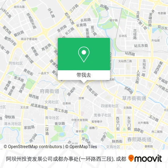 阿坝州投资发展公司成都办事处(一环路西三段)地图