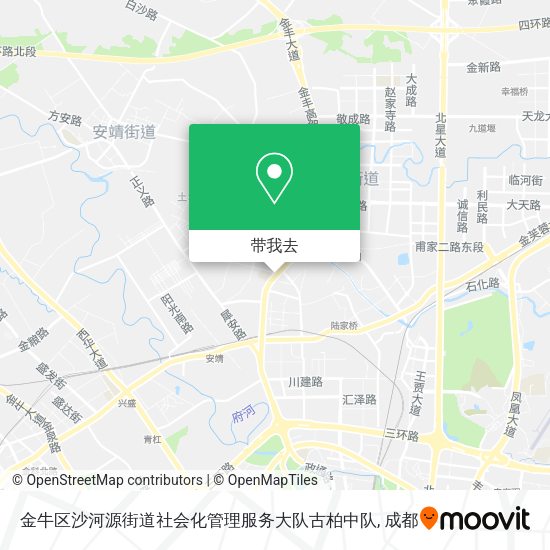 金牛区沙河源街道社会化管理服务大队古柏中队地图
