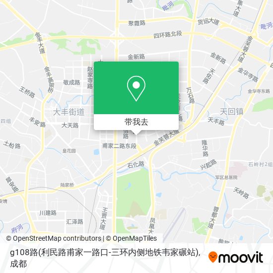 g108路(利民路甫家一路口-三环内侧地铁韦家碾站)地图