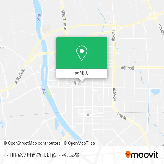 四川省崇州市教师进修学校地图