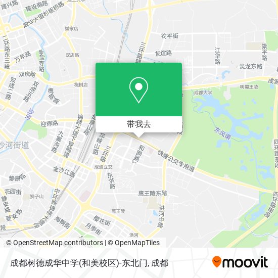 成都树德成华中学(和美校区)-东北门地图