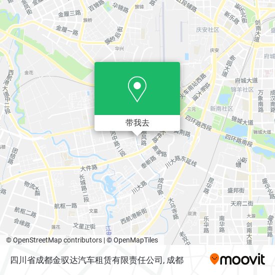 四川省成都金驭达汽车租赁有限责任公司地图